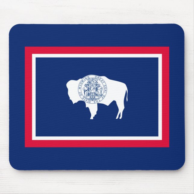 Tapis De Souris Design du drapeau d'état du Wyoming (Devant)