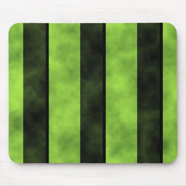 Tapis De Souris Design en bande verte et noire (Devant)