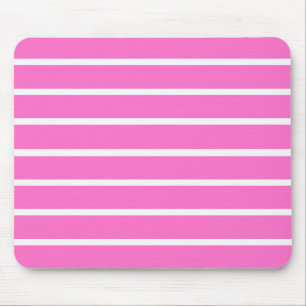 Tapis De Souris Design en bandes rose et blanche