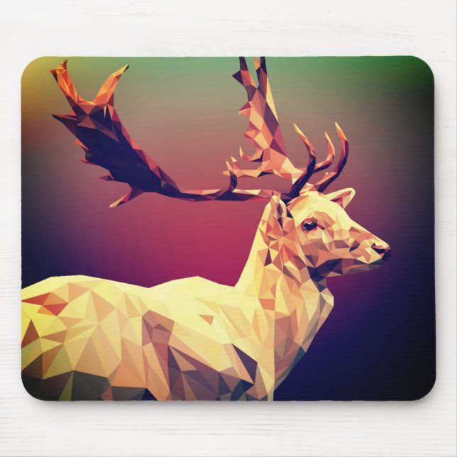 Tapis De Souris Design en polygone de cerf (Devant)