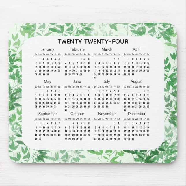 Tapis De Souris Design feuilleté 2024 Mousepad (Devant)