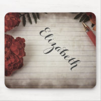 Design floral automne personnalisé avec stylo et p