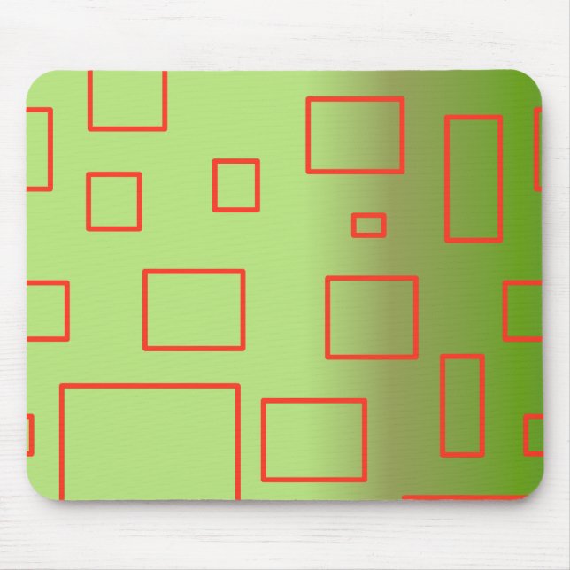 Tapis De Souris Design géométrique vert Motif moderne Mousepad (Devant)