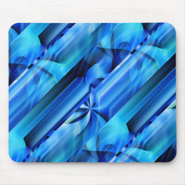 Tapis De Souris Design graphique transparent - bleu noir I (Devant)