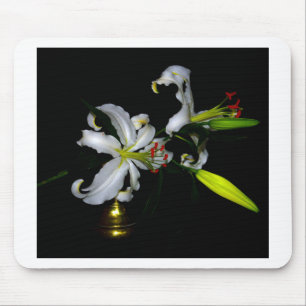 Tapis De Souris Design irlandais en laiton et en fleur