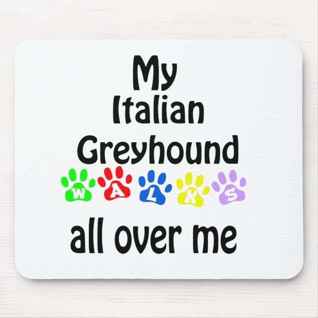 Tapis De Souris Design italien Greyhound Walks (Devant)