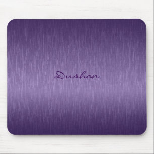 Tapis De Souris Design métallique violet profond en aluminium bros