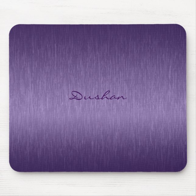 Tapis De Souris Design métallique violet profond en aluminium bros (Devant)