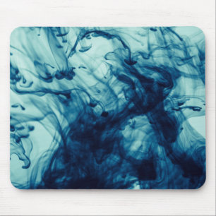 Tapis De Souris Design moderne Abstrait bleu liquide