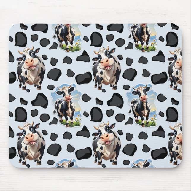 Tapis De Souris Design Motif animal de vache (Devant)
