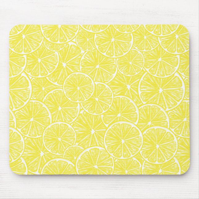 Tapis De Souris Design motif de tranches de citron (Devant)