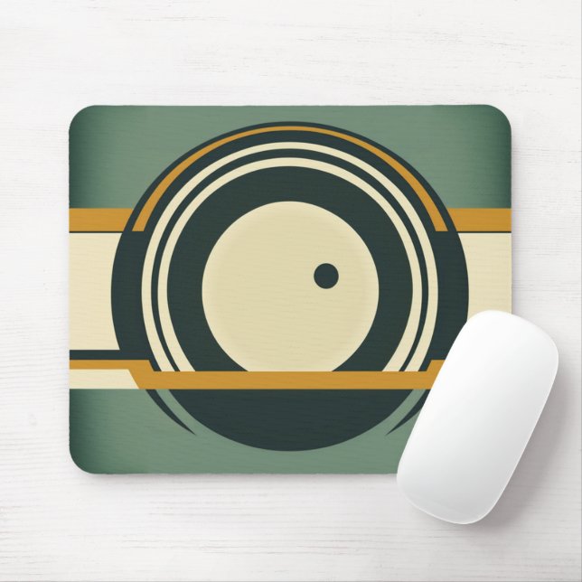 Tapis De Souris Design Mousepad - rétro 70 s (Avec souris)