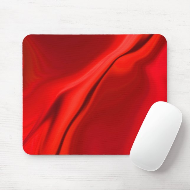 Tapis De Souris Design rouge lisse (Avec souris)