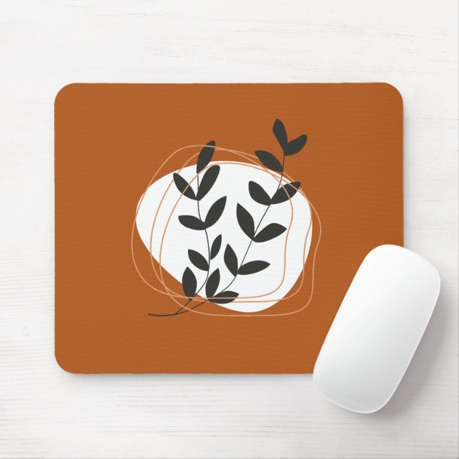 Tapis De Souris Design simple Abstrait et nature Vert clair Mou (Avec souris)