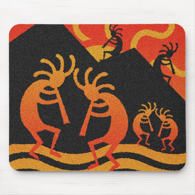 Tapis De Souris Design sud-ouest Desert Sunset Kokopelli (Devant)