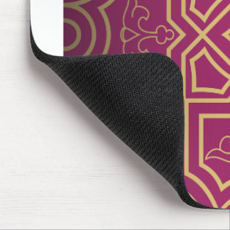 Tapis De Souris Design symétrique luxueux avec motifs floraux.