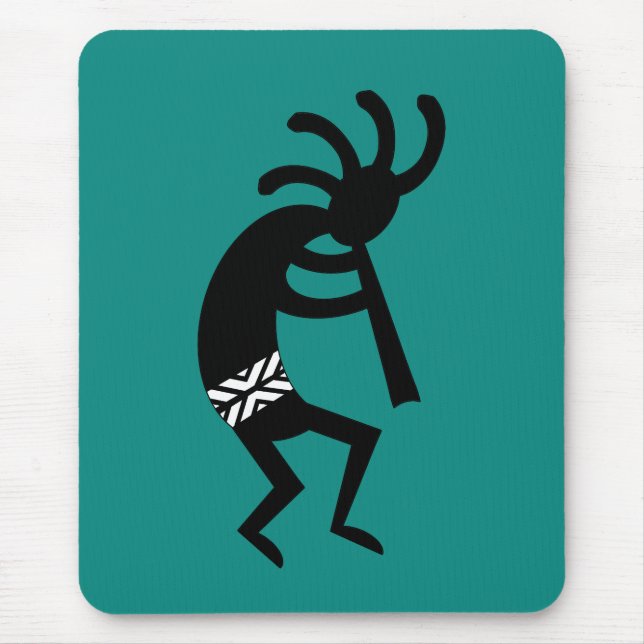 Tapis De Souris Design Turquoise sud-ouest Kokopelli (Devant)