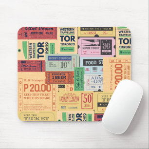 Tapis De Souris Design unique Old cenima tickets Rustique Vintage