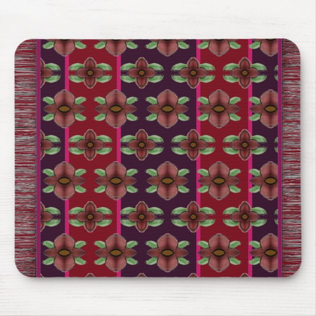 Tapis De Souris Designer à fleurs de prune douce (Devant)