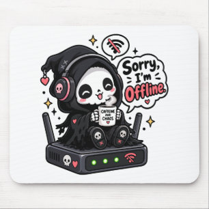 Tapis De Souris Désolé, je suis hors ligne humour de gamer introve