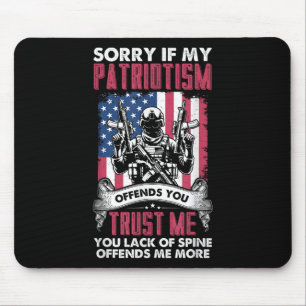 Tapis De Souris Désolé si mon patriotisme vous offense Fl patrioti