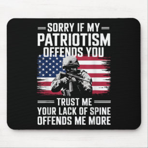 Tapis De Souris Désolé si mon patriotisme vous offense Fl patrioti