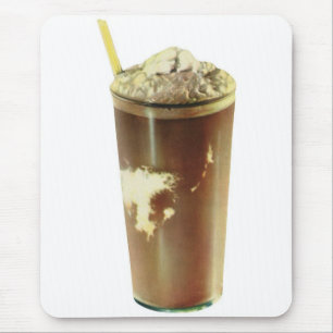 Tapis De Souris Dessert vintage, Shake au chocolat et crème écaill