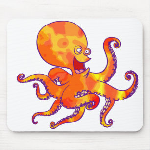 Tapis De Souris Dessin amusant Octopus Mousepad