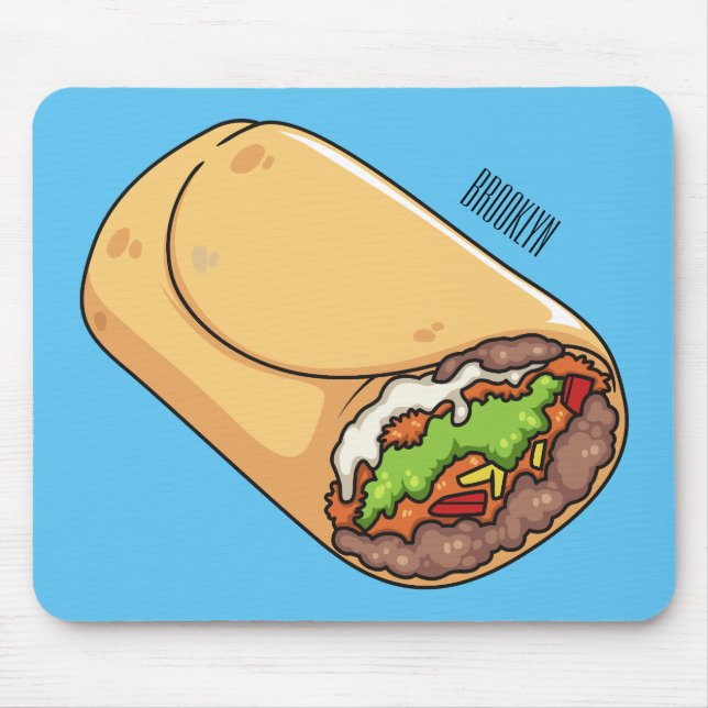 Tapis De Souris dessin animé de Burrito (Devant)
