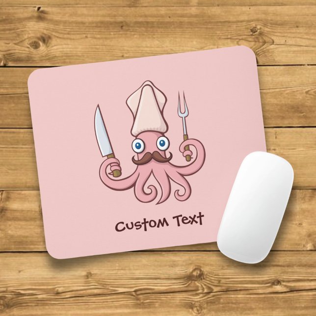 Tapis De Souris Dessin animé de chef calamar (Créateur téléchargé)