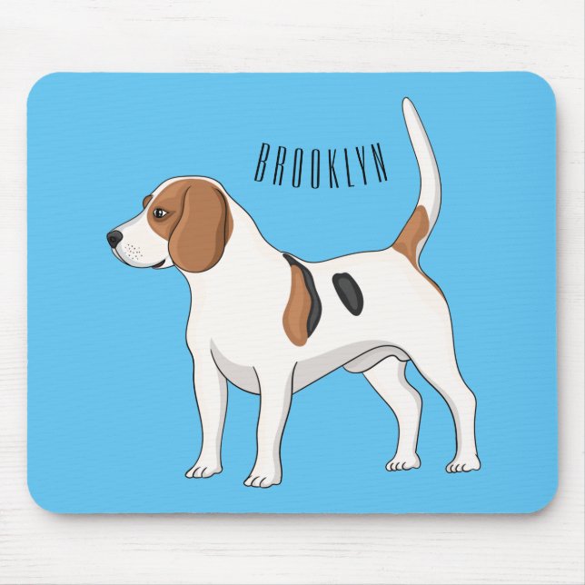 Tapis De Souris dessin animé de chien beagle (Devant)