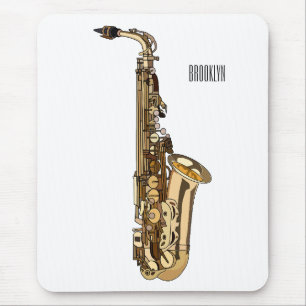Tapis De Souris dessin animé saxophone