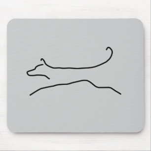 Tapis De Souris Dessin au trait sautant chien
