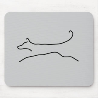 Tapis De Souris Dessin au trait sautant chien