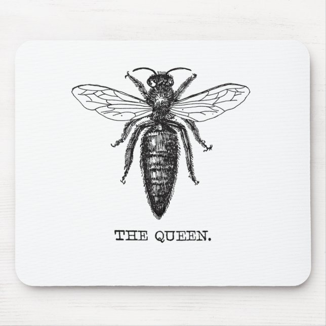Tapis De Souris Dessin classique de l'illustration de Queen Bee (Devant)