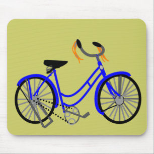 Tapis De Souris Dessin de bicyclette, style des années 1950