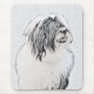 Tapis De Souris Dessin de collie à oreilles - Joli art original de
