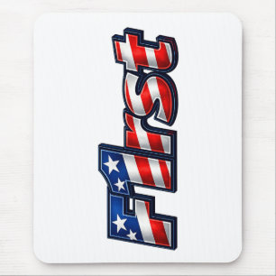 Tapis De Souris Dessin de drapeau patriotique F1rst