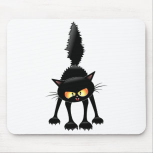 Tapis De Souris Dessin de Funny Fierce Black Cat