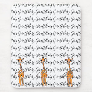 Tapis De Souris Dessin de girafe, animaux de safari