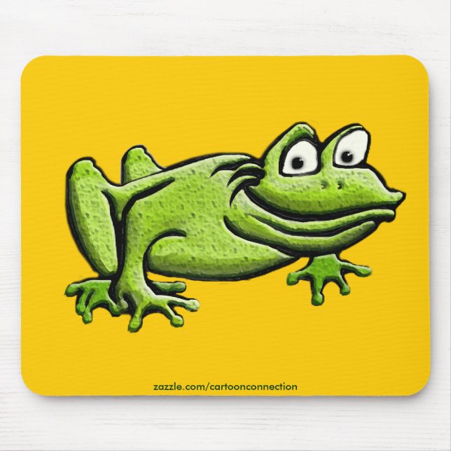 Tapis De Souris Dessin de grenouille verte (Devant)