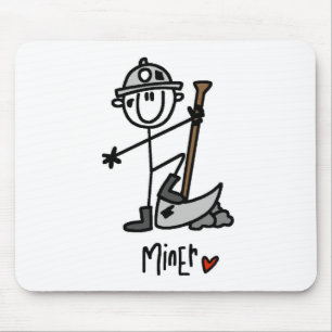 Tapis De Souris Dessin de mineur bâtonnet