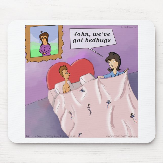 Tapis De Souris Dessin de Rick London Funny Bedbugs (Devant)