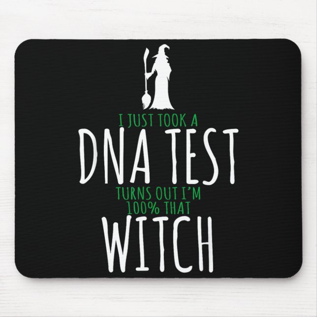 Tapis De Souris Dessin de sorcière - 100% cette sorcière - Hallowe (Devant)