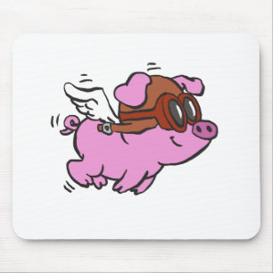 Tapis De Souris Dessin de vol de cochon rose  choisir la couleur a