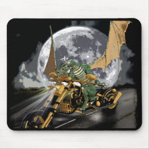 Tapis De Souris Dessin Dragon et Imaginaire Lune