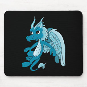 Tapis De Souris Dessin du Dragon Bleu