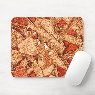 Tapis De Souris Dessin en pierre volcanique peinte en orange rouge
