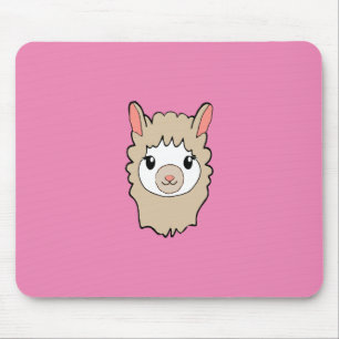 Tapis De Souris Dessin face de llama mignon