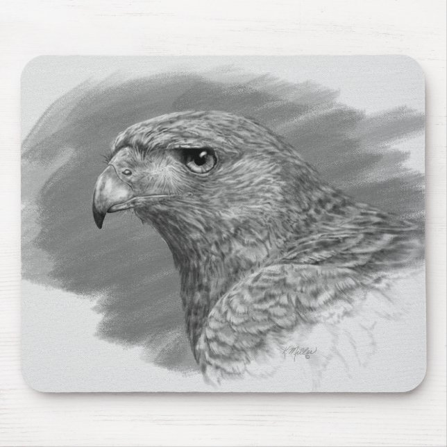Tapis De Souris Dessin Harris Hawk (Devant)